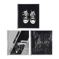 Тетрадь 48л кл на гребне Мужской стиль на черном, обл мел карт, мат лам, блок офсет МИКС Тетрадь 48л кл на гребне Мужской стиль на черном, обл мел карт, мат лам, блок офсет МИКС