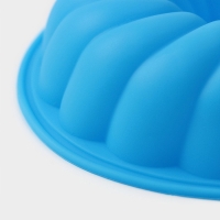 Форма для выпечки Доляна &laquo;Немецкий кекс. Заварное печенье&raquo;, силикон, d=13 см, цвет синий