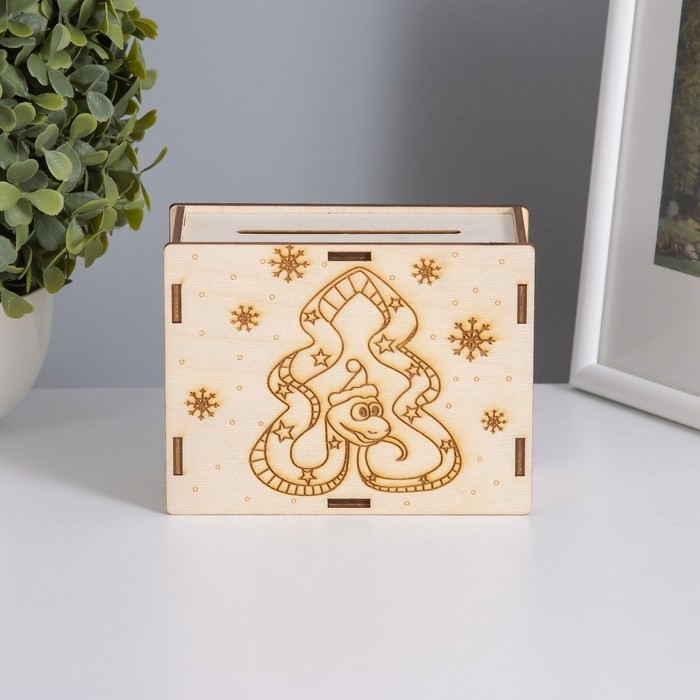 Копилка Копилка "Змея ёлка" 13х10х5 см