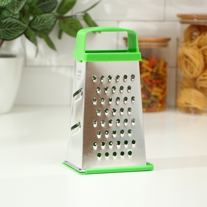 Тёрка Доляна «Универсал», 4 грани, с крышкой-дозатором и пластиковой ручкой, 11×9×21 см, цвет МИКС Тёрка Доляна «Универсал», 4 грани, с крышкой-дозатором и пластиковой ручкой, 11×9×21 см, цвет МИКС