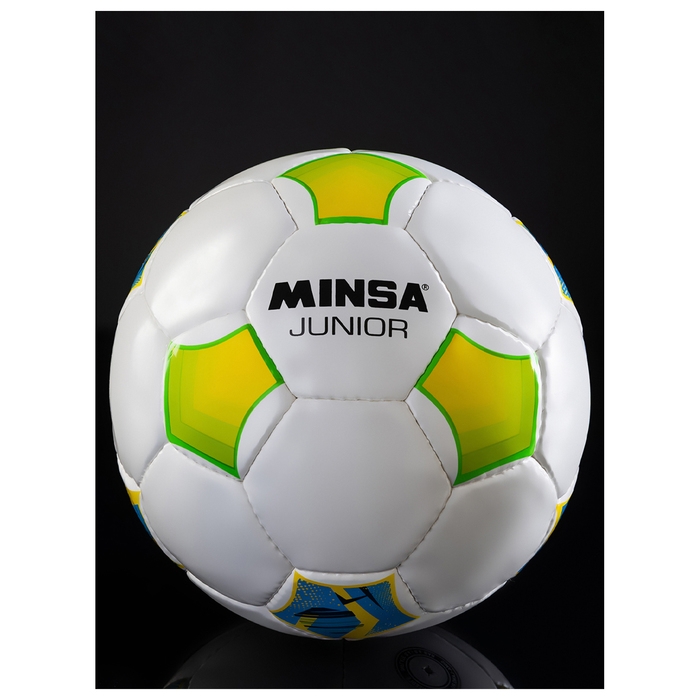 Футбольный мяч MINSA Junior, ручная сшивка, 32 панели, р. 4, PU