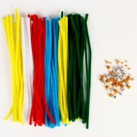 Игрушки своими руками из меховых палочек &laquo;Новый год!&raquo;, новогодний набор для творчества