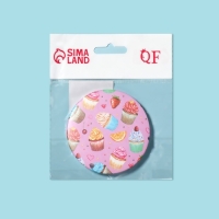 Зеркало складное &laquo;Сладости&raquo;, d = 7,5 см, рисунок МИКС