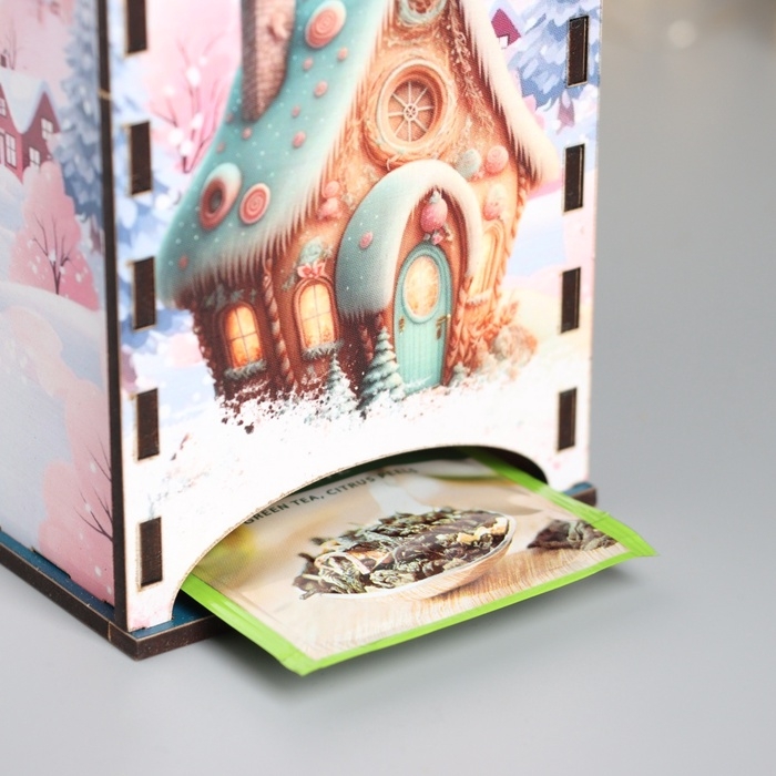 Новогодний чайный домик Новогодний чайный домик "С Наступившим" 20х10,5х10 см