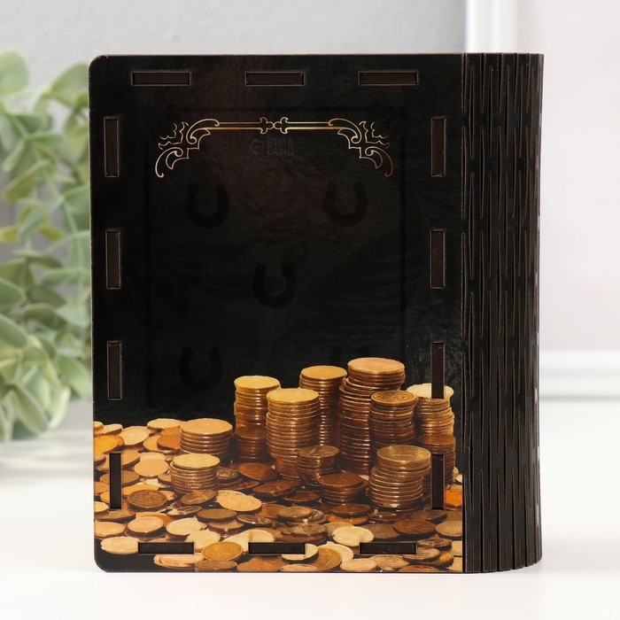 Копилка-шкатулка "Финансы" 14х12х5 см