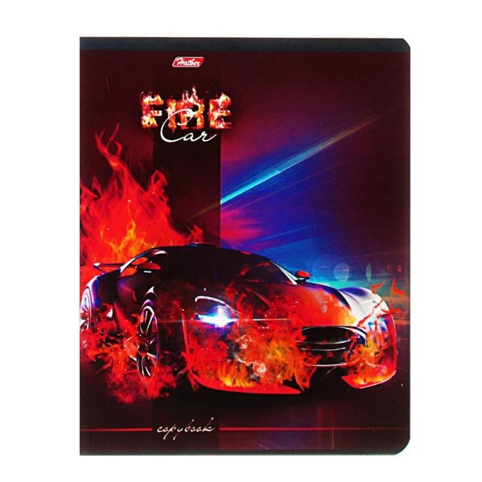 Тетрадь 48 листов клетка Тетрадь 48 листов клетка "АвтоСтихии", обложка мелованный картон, матовая ламинация, 3D-лак, МИКС