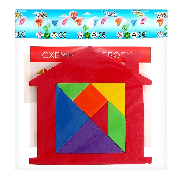 Танграм &laquo;Домик&raquo;, цвета МИКС