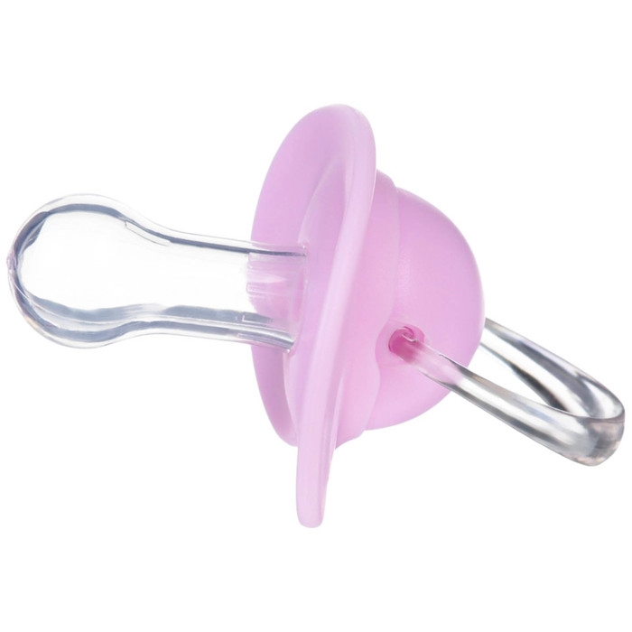 Соска - пустышка силиконовая классическая, от 3 мес., с колпачком, цвет розовый