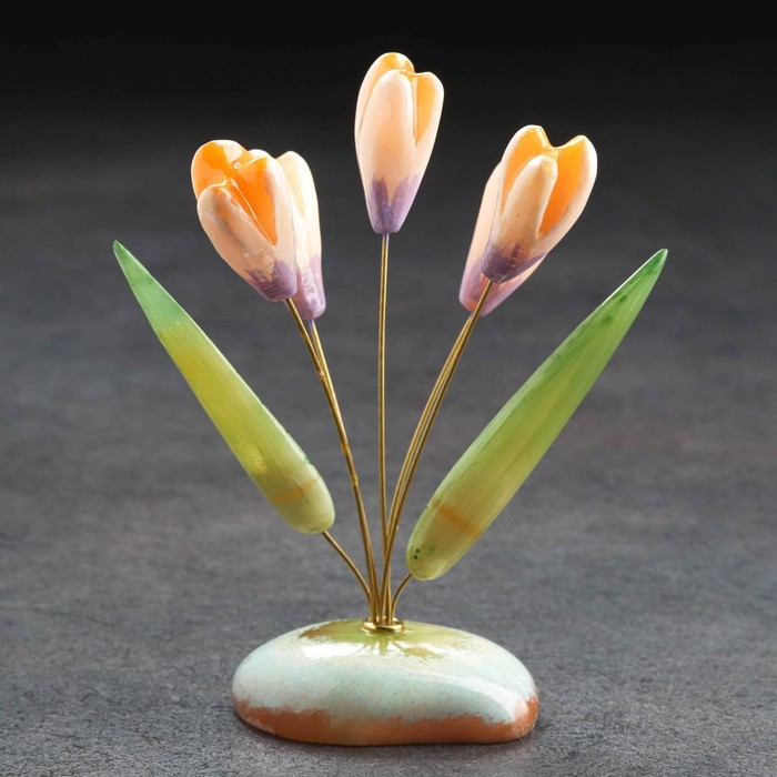 Цветы &laquo;Подснежники&raquo;, 5 цветков, селенит