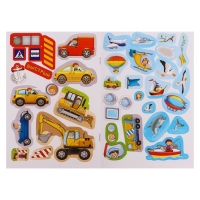 Книжка c наклейками &laquo;Машины, корабли и самолёты&raquo;