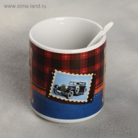 Кружка с ложкой «Самому доброму дедушке на свете», 350 мл Кружка с ложкой «Самому доброму дедушке на свете», 350 мл