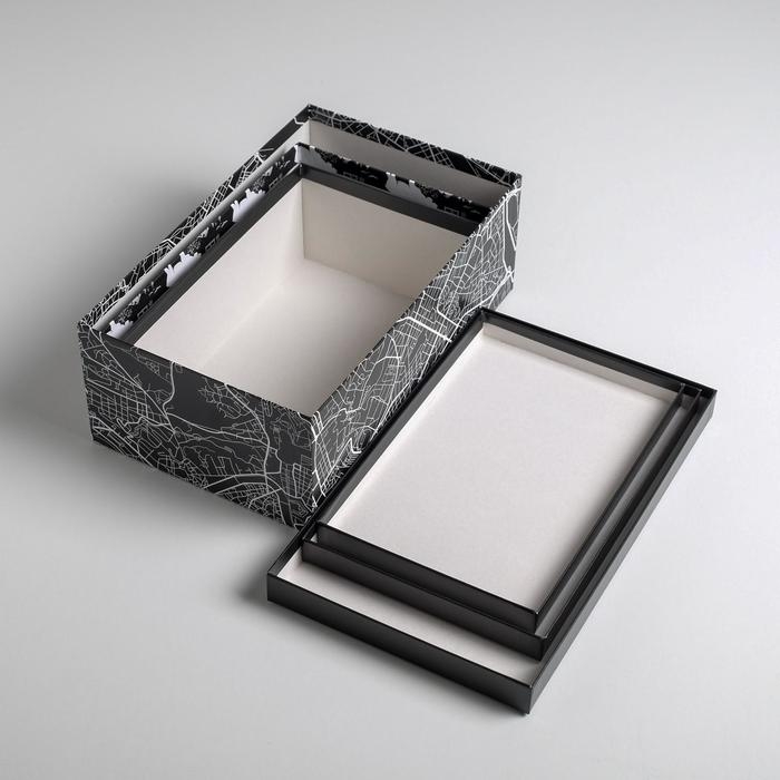 Набор коробок 3 в 1, упаковка подарочная, &laquo;Мужской&raquo;, 26 х 17 х 10‒32.5 х 20 х 12.5 см