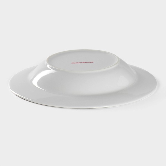 Тарелка глубокая керамическая Доляна &laquo;Мрамор&raquo;, 300 мл, d=21 см, цвет белый и серый