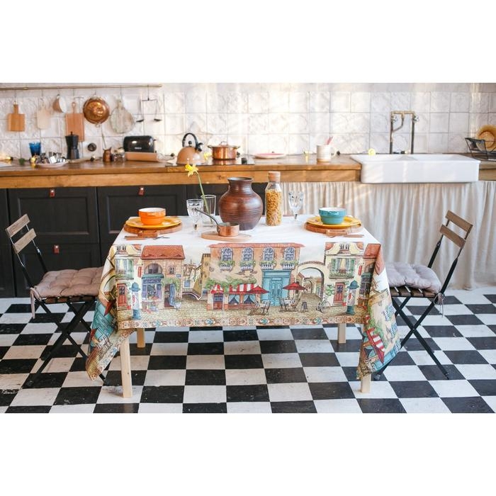 Скатерть &laquo;Этель: Италия&raquo;, 180 &times; 150 см, хлопок 100 %, саржа, 190 г/м&sup2;