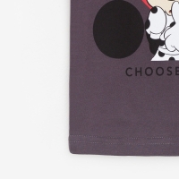 Футболка детская "Choose love" Минни Маус, рост 134-140, серый