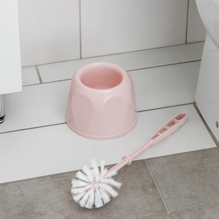 Ёршик для унитаза с подставкой «Блеск. Стандарт», 15×15×39 см, цвет розовый Ёршик для унитаза с подставкой «Блеск. Стандарт», 15×15×39 см, цвет розовый