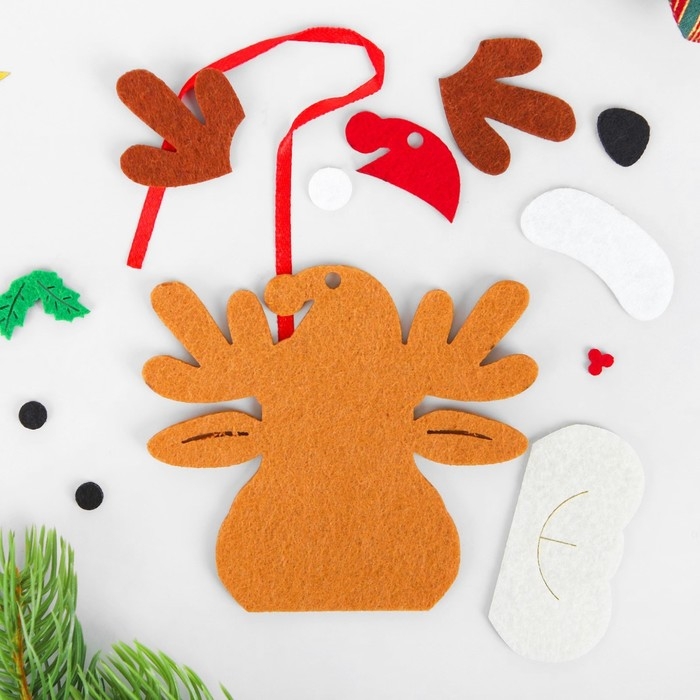 Набор для творчества - создай ёлочное украшение из фетра &laquo;Новогодний олень&raquo;