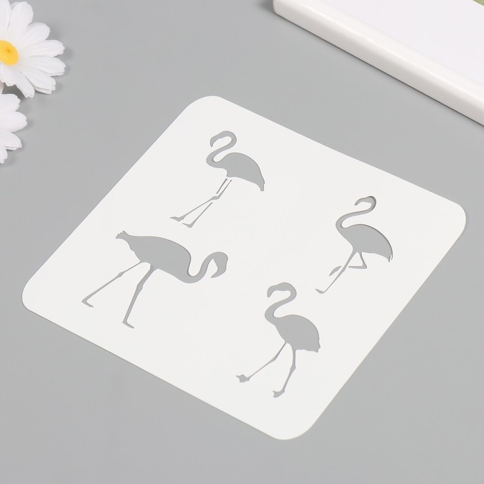 Трафарет пластиковый "Фламинго", 15х15 см