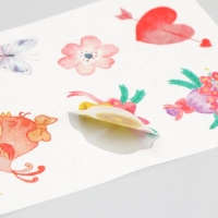 Наклейка бумага "Влюблённые птички" набор 6 листов 18,6х10 см Наклейка бумага "Влюблённые птички" набор 6 листов 18,6х10 см