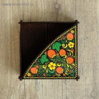 Салфетница деревянная "Хохлома земляника", цветная Салфетница деревянная "Хохлома земляника", цветная