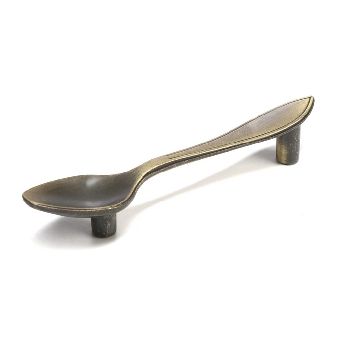Ручка-скоба "Ложка" CAPPIO RSC002, м/о 76 мм, цвет античная бронза