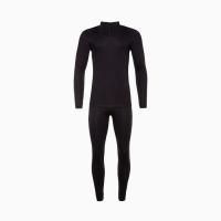 Термобельё мужское (джемпер, кальсоны), цвет чёрный, размер 50