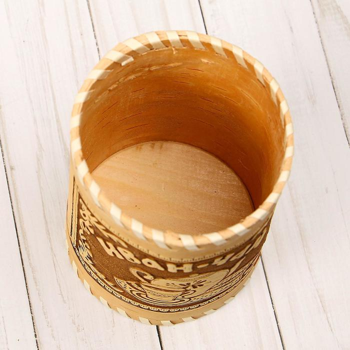 Туес &laquo;Иван-чай&raquo;, 8,5&times;8,5&times;14 см, береста