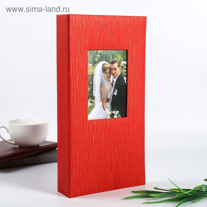 Фотоальбом на 300 фото 10х15 см, рамка 9х13 см "Серебряные нити" МИКС 33х17х5,5 см