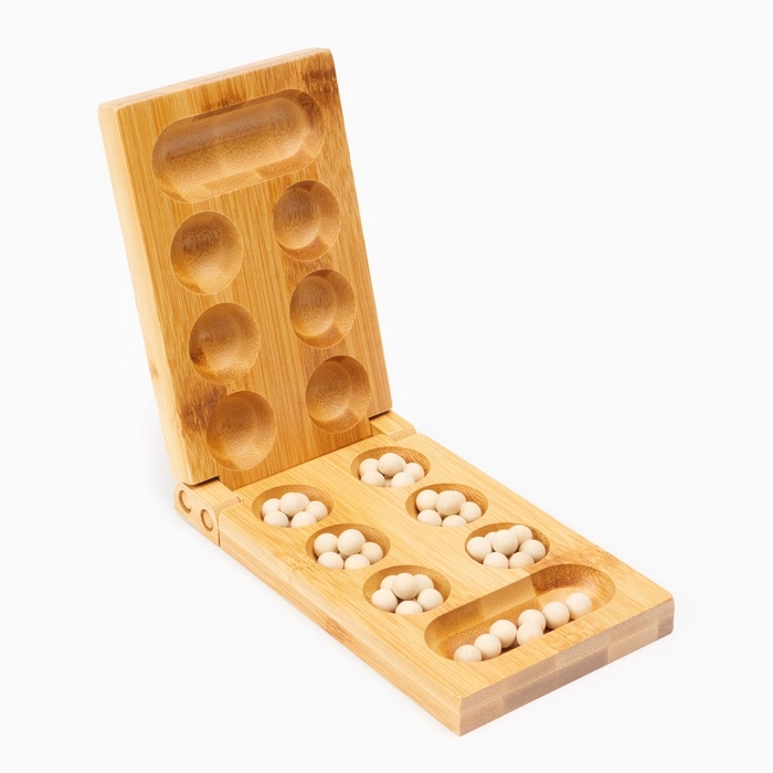 Настольная игра на логику "Калах. Манкала", 48 камешков, 16 &times; 9.5 см