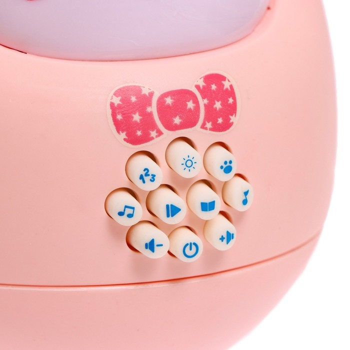 Музыкальная неваляшка «Милый зайчик», звук, свет, цвет розовый Музыкальная неваляшка «Милый зайчик», звук, свет, цвет розовый