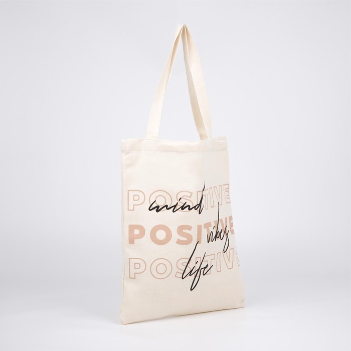 Шопер-шопер Positive без молнии, без подкладки, цвет бежевый Шопер-шопер Positive без молнии, без подкладки, цвет бежевый