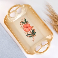 Хлебница "Роспись" бежевая 32х18см Хлебница "Роспись" бежевая 32х18см