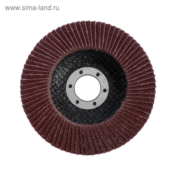 Круг лепестковый торцевой конический ТУНДРА, 115 х 22 мм, Р80 Круг лепестковый торцевой конический ТУНДРА, 115 х 22 мм, Р80