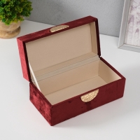 Шкатулка текстиль "Ядро" бордовая 12х25х7,8 см Шкатулка текстиль "Ядро" бордовая 12х25х7,8 см