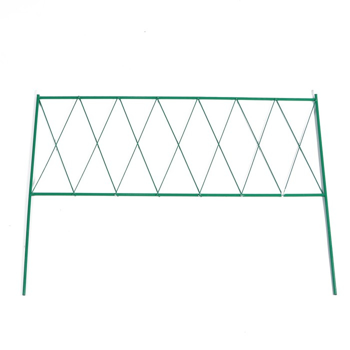 Ограждение декоративное, 70 &times; 482 см, 5 секций, металл, зелёное, &laquo;Буби&raquo;