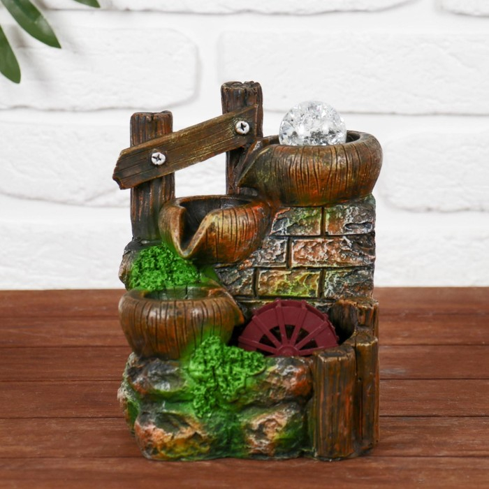 Фонтан Фонтан "Три кувшина на камнях" 11х14х19 см (с подсветкой)