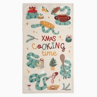 Набор в мешочке Этель Xmas cooking : полотенце 40х70 см, формочки для запекания - 3 шт.