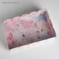 Коробка для печенья, кондитерская упаковка с PVC крышкой, «Вкусности», 20 х 30 х 8 см Коробка для печенья, кондитерская упаковка с PVC крышкой, «Вкусности», 20 х 30 х 8 см