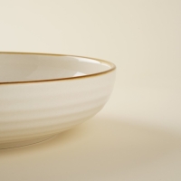 Набор тарелок глубоких фарфоровых SL Home &laquo;Леггеро&raquo;, 18,5&times;5 см, цвет бежевый