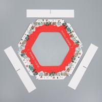 Коробка складная &laquo;С Новым годом!&raquo;, город, 23 х 23х 4 см, Новый год