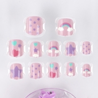 Детские накладные ногти «Милахи», 12 шт, набор с браслетом и заколками Детские накладные ногти «Милахи», 12 шт, набор с браслетом и заколками