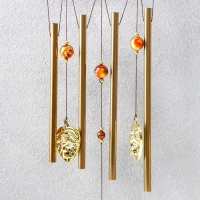 Музыка ветра+ловец снов "Ганеша в круге" 4 трубки 52 см Музыка ветра+ловец снов "Ганеша в круге" 4 трубки 52 см