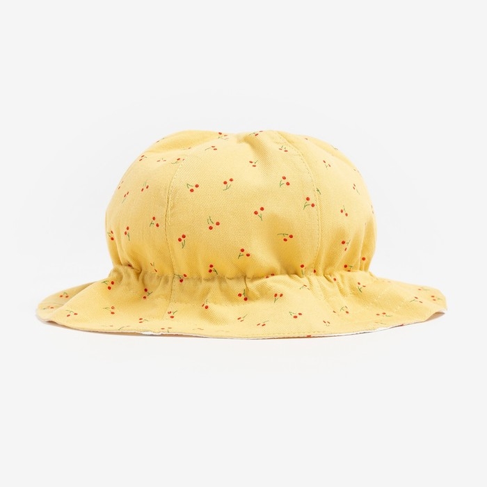 Панама детская MINAKU Панама детская MINAKU "Вишенка", цв, белый/желтый, р-р 46