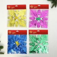 Растяжка "Снежинка" d-18 см 1,5 м, микс Растяжка "Снежинка" d-18 см 1,5 м, микс