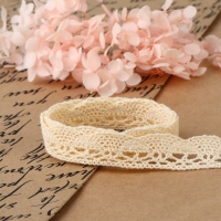 Кружево вязаное, 20 мм × 15 ± 1 м, цвет бежевый Кружево вязаное, 20 мм × 15 ± 1 м, цвет бежевый