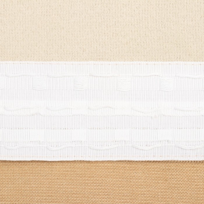 Штора портьерная Этель &laquo;Структурная&raquo;, цвет бежевый, на шторной ленте, 250х265 см, 100% п/э