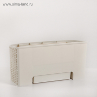 Органайзер «Вязание», с ящиком, цвет белый ротанг Органайзер «Вязание», с ящиком, цвет белый ротанг