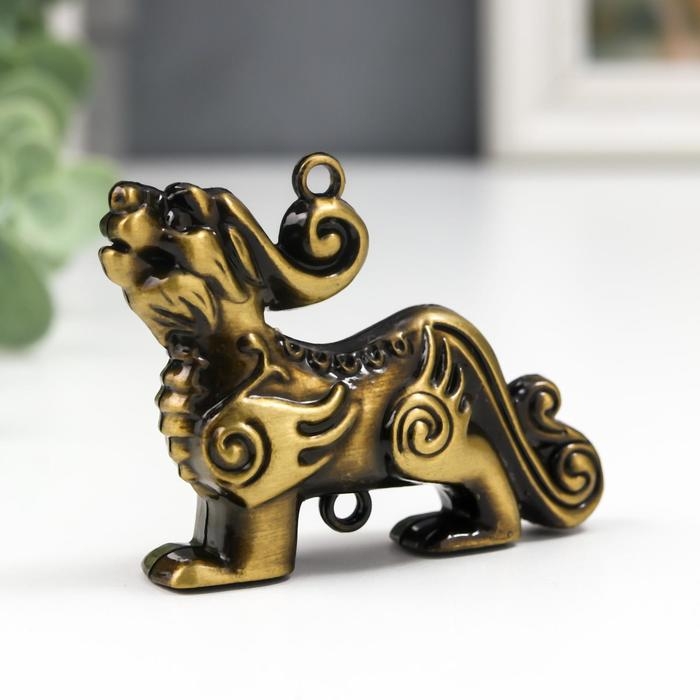 Сувенир металл Сувенир металл "ПиЯО" под бронзу 4х5,5х1,2 см