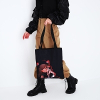 Шопер шопер «Аниме девочка», 35х0.5х40 см, отдел без молнии, без подклада, чёрный Шопер шопер «Аниме девочка», 35х0.5х40 см, отдел без молнии, без подклада, чёрный