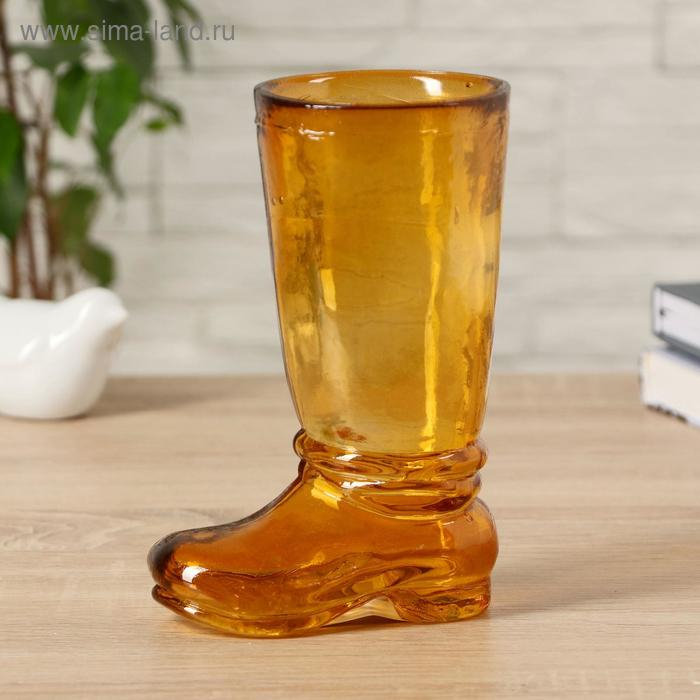 Ваза "Ботфорт" оранжевый 18,5х8,5х11 см, 0,46л  1562